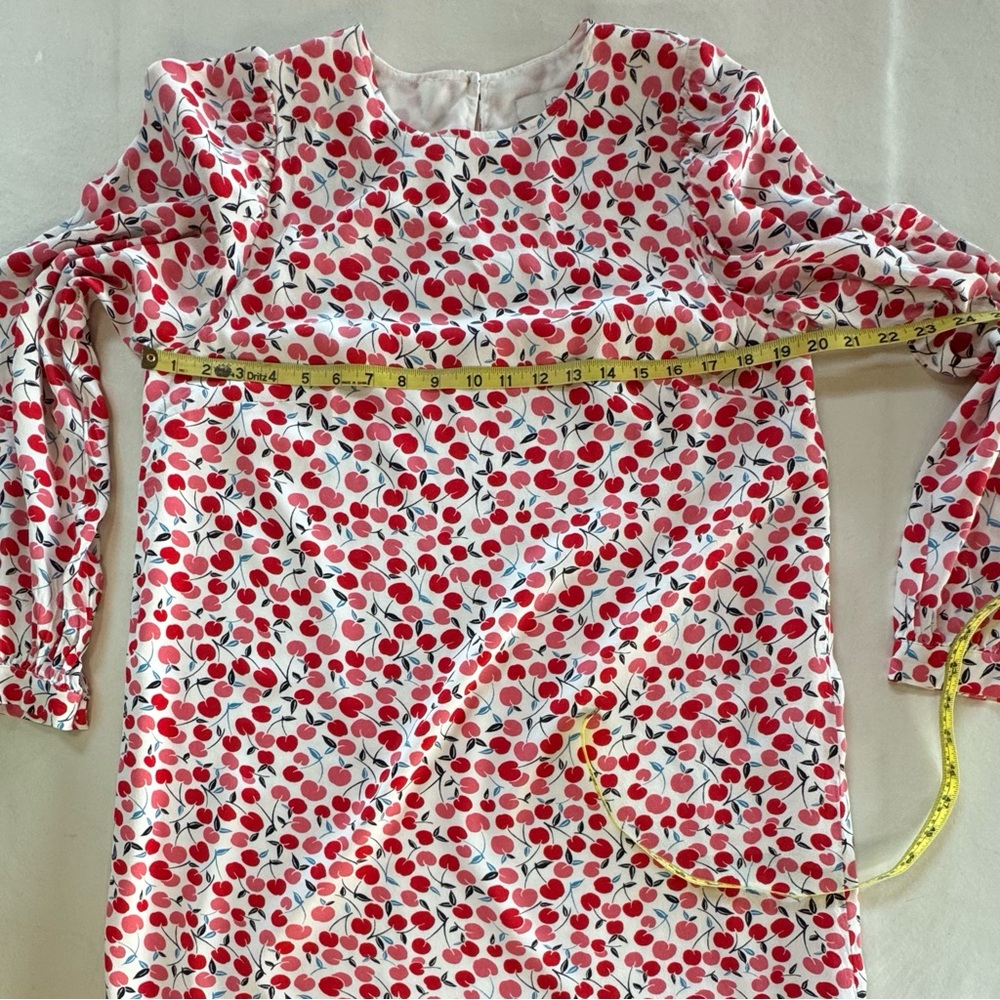 LOFT Cherry Print Balloon Sleeve Swing Dress (M) - Picture 9 of 17